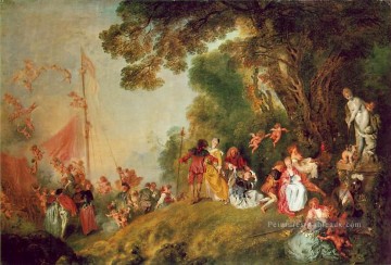 Antoine Watteau œuvres - Pèlerinage à Cythère Jean Antoine Watteau
